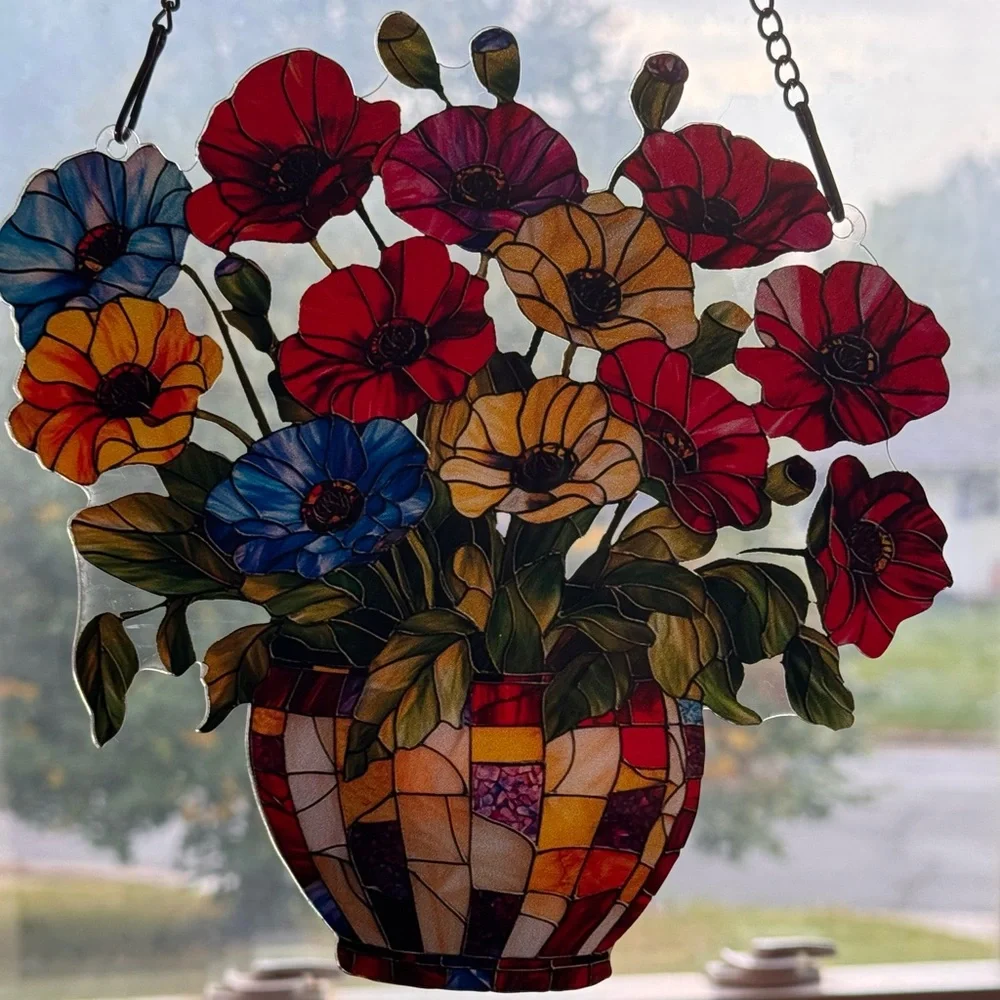 Colorful Acrylic Stained Glass Butterfly, Bouquet or Paw Suncatcher: PICK ONE